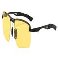 YGDBFB88 Sunglasses Trendy Men's Polarized Sunglasses Fashion Color Changing Cycling Night Vision Outdoor Sunglasses Sports Sunglasses Sunglasses Unisex (Color : Yellow, Size : A)