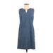 Talbots Casual Dress - A-Line: Blue Dresses - Women's Size 8 Petite