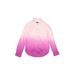 Lands' End Long Sleeve Button Down Shirt: Pink Ombre Tops - Kids Girl's Size 8