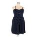 Casual Dress: Blue Dresses - Women's Size 2X-Large