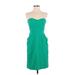 BCBGMAXAZRIA Casual Dress - Sheath: Green Solid Dresses - Women's Size 2