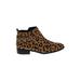 Steven by Steve Madden Ankle Boots: Brown Leopard Print Shoes - Women's Size 10
