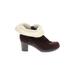 Clarks Boots: Burgundy Shoes - Women's Size 8