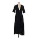 Anthropologie Casual Dress - Wrap: Black Dresses - New - Women's Size 2X-Small Petite