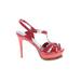 RSVP Heels: Red Color Block Shoes - Women's Size 6 1/2