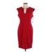 Calvin Klein Cocktail Dress - Sheath: Red Dresses - New - Women's Size 10