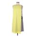 Tahari by ASL Cocktail Dress - Shift: Green Color Block Dresses - Women's Size 8