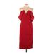 Lulus Cocktail Dress - Midi: Red Dresses - Women's Size Large