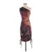 Shein Casual Dress - Bodycon: Brown Acid Wash Print Dresses - Women's Size 4