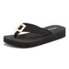 Badezehentrenner LASCANA, Damen, Gr. 40, schwarz, Obermaterial: 100% Textilmaterial. Decksohle: 100% Synthetik. Laufsohle: 100% Synthetik, unifarben, casual, Schuhe, Sandale, Pantolette, Badeschuh mit Zier Applikation VEGAN