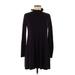 Ann Taylor LOFT Casual Dress - Sweater Dress: Purple Dresses - Women's Size Medium