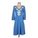 Hatley Casual Dress - Fit & Flare: Blue Dresses - New - Women's Size X-Small