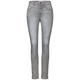 Street One Graue Slim Fit Jeans Damen light grey random wash, Gr. 29-30, Weiblich Denim Hosen