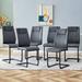 Artificial leather cushioned seats, dining chairs. Dining Room - Living Room Chair. Soft padded chair with metal legs