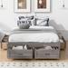 Full Size Platform Bed with 6 Storage Drawers