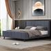 Queen Size Elegant Upholstered Platform Bed With Strong Support,Soft and Comfortable