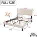 alazyhome Upholstered Platform Bed Frame with Button Tufting Headboard