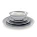 NUAGE Graphite 16 pcs. Glass Dinnerware Set