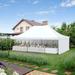 Outdoor Party Tent Gazebo,Pavilion Adjustable Sidewalls White Shelter