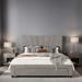 Queen Size Velvet Upholstered Bed with a Big Drawer, Storage Bed with Headboard, Platform Bed with Support Legs, Grey