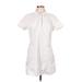 Zara Casual Dress - Shirtdress: White Dresses - Women's Size Large