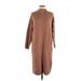 Purejill Casual Dress - Sweater Dress: Brown Dresses - New - Women's Size Medium Petite