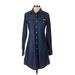 Lucky Brand Casual Dress - Shirtdress: Blue Dresses - Women's Size X-Small