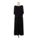 Kate & Mallory designs Casual Dress - DropWaist: Black Solid Dresses - Women's Size 1X