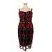 City Chic Cocktail Dress: Red Jacquard Dresses - Women's Size 20 Plus