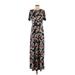 Lularoe Casual Dress: Black Floral Motif Dresses - Women's Size Small