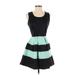 Ruby Rox Casual Dress - A-Line: Black Color Block Dresses - Women's Size Small