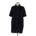 Old Navy Casual Dress - Shirtdress: Black Dresses - Women's Size Medium Petite