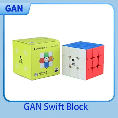 [JudyCube] GAN Swift Block 355 S 3x3 Magnetischer Magic Speed Cube Gan 355S Stickerless Professionelles Zappelspielzeug Cubo Magico Puzzle Image