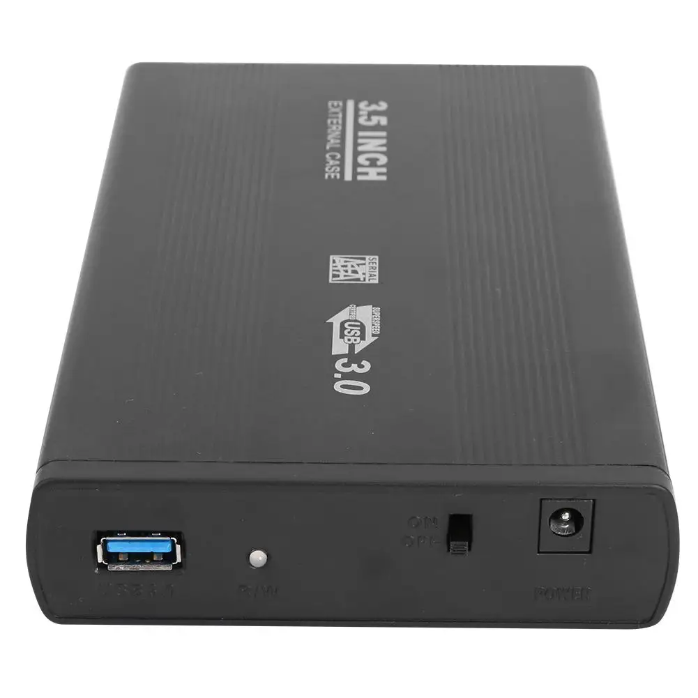 3,5 zoll SATA zu USB 3,0 HDD Box SSD Fall Festplatte Fall Externe Festplatte Gehäuse Box mit EU adapter Image