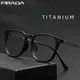 Firada Mode bequeme Brillen Frauen ultraleichte Retro quadratische Titan Brillen Brille Rahmen für
