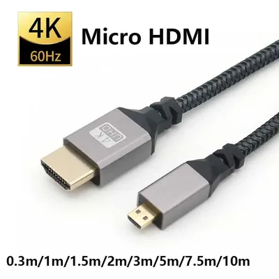 1m/1 5 m/2m/3m/5m Nylon geflecht HD 4k @ 60Hz kompatibles HDMI zu Micro HDMI Micro HDMI Verlängerung