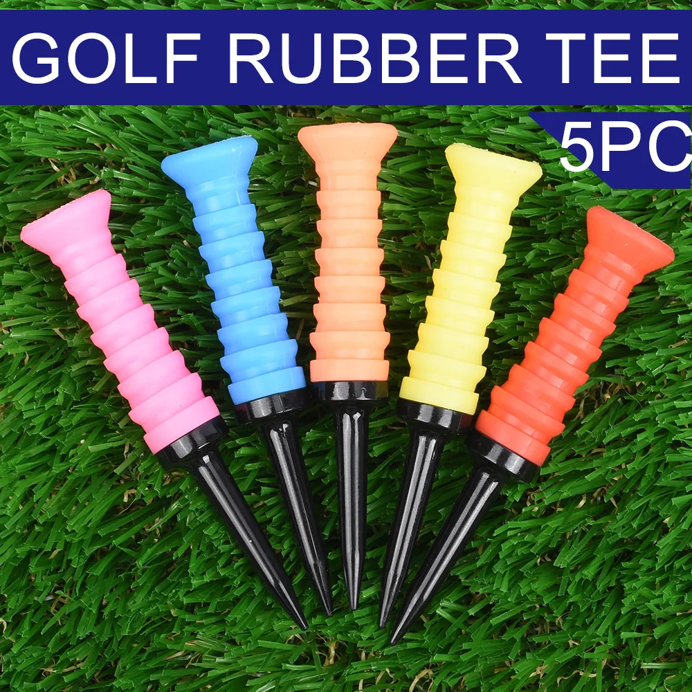 5Pcs Hohe Qualität Golf Gummi Tee 83mm/3,24 in Golf Ball Halter Golf Elastische Begrenzte Ball Tee