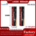 AA TrustFire 14500 batteria 900mAh capacità 3.7V batterie al litio ricaricabili agli ioni di litio