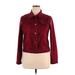 NY Jeans Denim Jacket: Burgundy Jackets & Outerwear - Women's Size X-Large