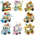 1 sacchetto piccole particelle City Strect View Series Takeaway Car Food Truck triciclo Auto Retail