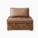 Convertible Chair - Latitude Run® Visconti 39" Wide Tufted Convertible Chair Faux Leather | 34.5 H x 39 W x 78.3 D in | Wayfair