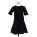 Ann Taylor LOFT Casual Dress - Sweater Dress: Black Chevron/Herringbone Dresses - Women's Size X-Small Petite