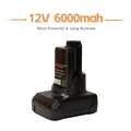 12.V 6000MAH Pour Bosch BAT420 Batterie Rechargeable 10.8V/12V Eddie ion Pour BAT420 BAT412A BAT413A