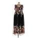 Ever Pretty Casual Dress - Maxi: Black Floral Dresses - Women's Size 22