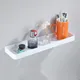 HOShelf-Étagère de douche murale en aluminium noir étagère d'angle blanche support de rangement de