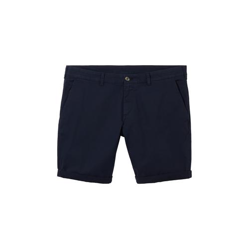 TOM TAILOR Herren Plus - Chino Shorts, blau, Uni, Gr. 46