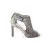 Louise Et Cie Heels: Silver Grid Shoes - Women's Size 5 1/2