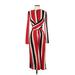 Haute Monde Casual Dress: Red Stripes Dresses - Women's Size Small