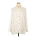 Calvin Klein 3/4 Sleeve Blouse: Ivory Tops - Women's Size X-Large