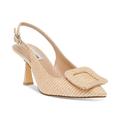 Cerra Pointed-toe Buckled Slingback Pumps - Natural - Steve Madden Heels